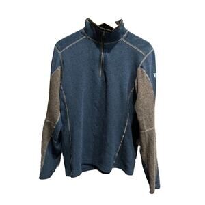 Kuhl Blue 1/4 Zip Kashmira Revel Long Sleeve Men's Sweater Size‎ L